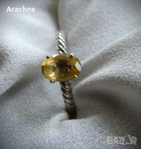 Сребърен пръстен със сапфир от The Genuine Gemstone Company, снимка 3 - Пръстени - 51702377