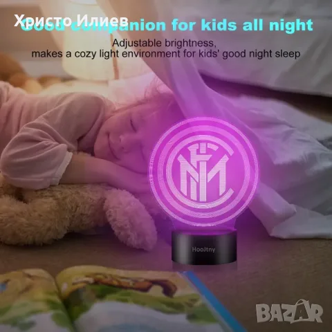 Лампа с дистанционно LED 3D футболна INTER MILANO AC Milano Juventus , снимка 10 - Настолни лампи - 56211104