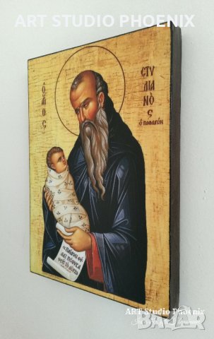 Икона на Свети Стилиян Детепазител icona Sveti Stilian Detepazitel, снимка 3 - Икони - 12707674