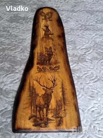 Ръчно гравирана дъска от орех, снимка 7 - Картини - 52136626