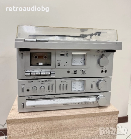 🔉Ретро аудио сет AKAI - усилвател AM-U01, тунер AT-K02, Дек CS-M01A, Грамофон AP-Q310🔉, снимка 3 - Аудиосистеми - 52664831