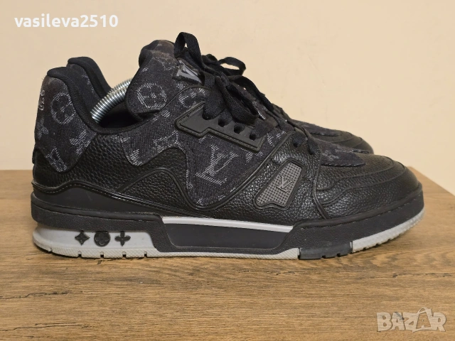 Louis Vuitton LV Trainer x Nigo Black Denim лимитирани мъжки кецове 