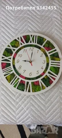 Нов,стенен часовник със скандинавски мъх, снимка 1