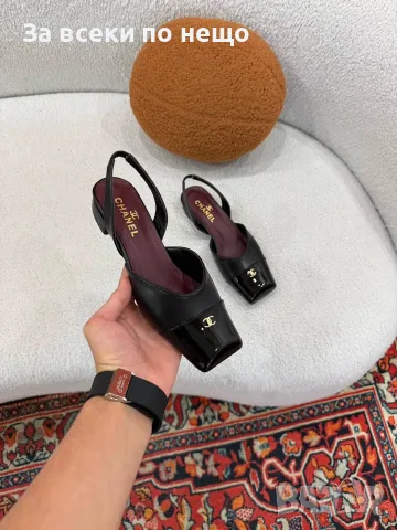 Chanel Елегантни Дамски Обувки На Нисък Ток С Каишка И Квадратна Форма На Пръстите-5 Цв. Код SEM-777, снимка 4 - Дамски обувки на ток - 56120902