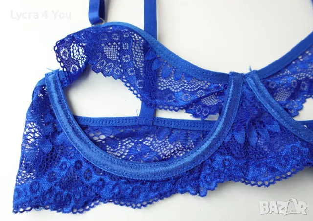 Нов син разкриващ комплект S размер (75В) , снимка 17 - Бельо - 48360448