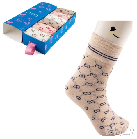 чорапи в кутия nike calvin klein gucci under amor hugo boss , снимка 18 - Дамски чорапи - 50596177