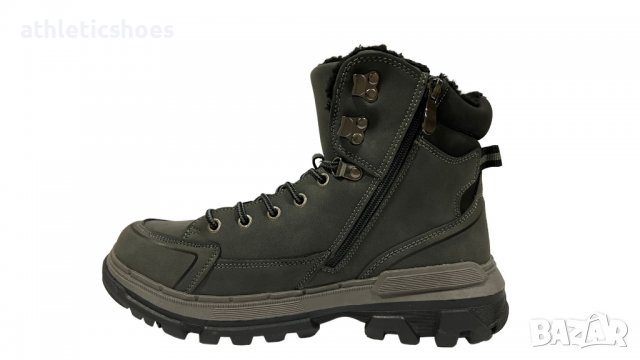 Мъжки зимни боти в сиво-ПРОМОЦИЯ, снимка 2 - Кецове - 38336678