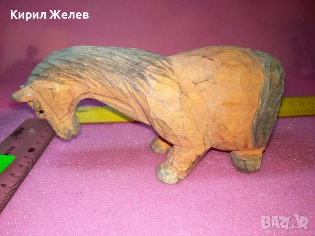СТАРА КОЛЕКЦИОНАРСКА ДЪРВЕНА ФИГУРКА КОНЧЕ РЪЧНА ИЗРАБОТКА 42846, снимка 2 - Статуетки - 44314134