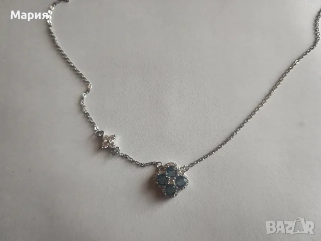 сребърно колие с дтелина