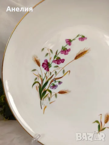 Френско плато Porcelaine de Lourioux ., снимка 2 - Чинии - 56079868