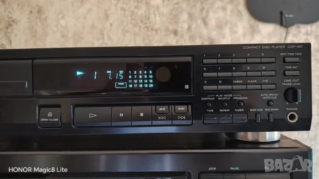 Компакт диск плеър Sony CDP-497, снимка 3 - Аудиосистеми - 55779017