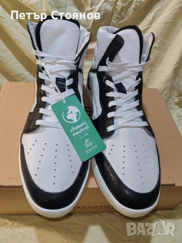 Високи мъжки кецове от естествена кожа GROUNDIES №45, снимка 2 - Кецове - 51657179