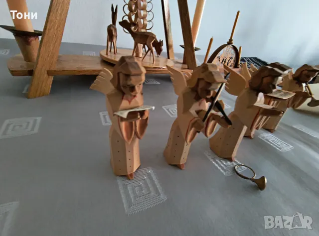 Винтидж Коледна пирамида Carousel Original Erzgebirge Expertic Hergestellt IN DER DDR, снимка 11 - Антикварни и старинни предмети - 50178531