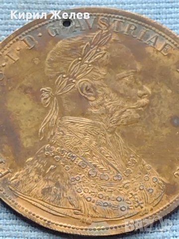 Месингов пендар за накит 1912г. Франц Йозеф Австрийска империя 17794, снимка 3 - Нумизматика и бонистика - 42739705