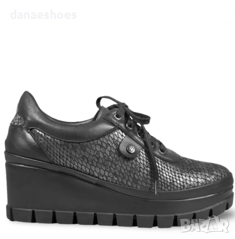 Дамски обувки от естествена кожа на висока платформа , снимка 3 - Дамски ежедневни обувки - 51845857