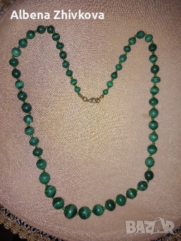 колие от малахит, снимка 3 - Колиета, медальони, синджири - 51932802