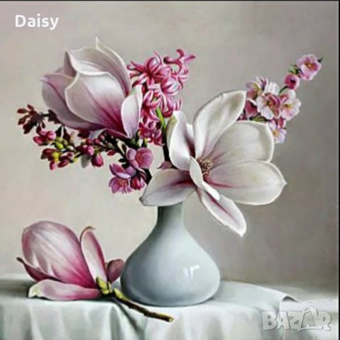 Диамантен гоблен Букет от цветя, снимка 6 - Гоблени - 29021928