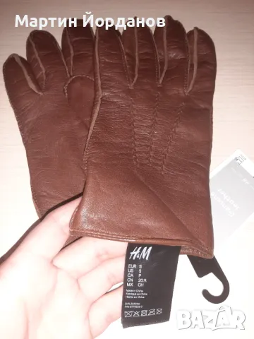НОВИ Ръкавици H&M естествена кожа, снимка 5 - Ръкавици - 47840010