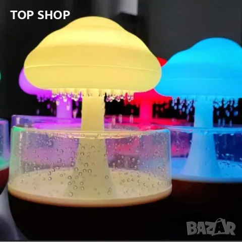 Дизайнерска лампа- овлажнител  дъждовен облак от FOEZOE, снимка 7 - Декорация за дома - 48500180