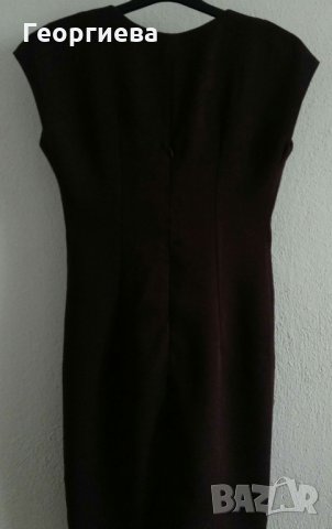 Стилна рокля/ сукман в цвят бургунди, снимка 6 - Рокли - 30213356