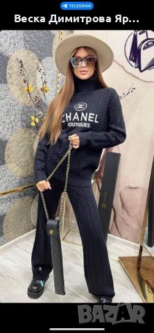 Дамски костюм фино плетиво., снимка 3 - Костюми - 42734625