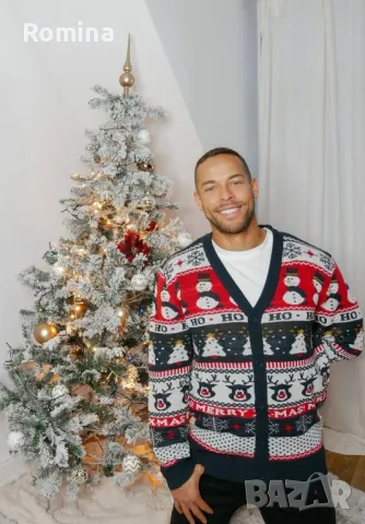 Мъжка жилетка с коледни мотиви

