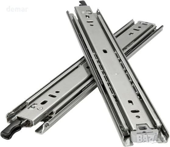 Здрави водачи за чекмеджета с ключалка, товароносимост 68 кг, 3 секции,ширина 51мм x дължина 1000мм