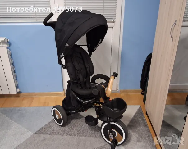 CHIPOLINO Триколка със сенник ВЕКТОР MG 360° ЧЕРЕН, снимка 3 - Детски велосипеди, триколки и коли - 50330767