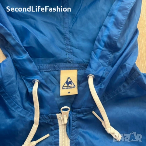 Мъжко яке Le Coq Sportif ветровка тънко размер M, синьо, снимка 3 - Якета - 53100760