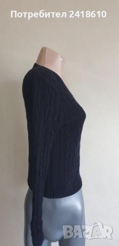 POLO Ralph Lauren Cable Pima Cotton  V - Neck Size M  ОРИГИНАЛ! Дамски Пуловер!, снимка 9 - Блузи с дълъг ръкав и пуловери - 52352502