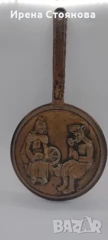 Винтидж, декоративен тиган с медно покритие., снимка 3 - Антикварни и старинни предмети - 48176532