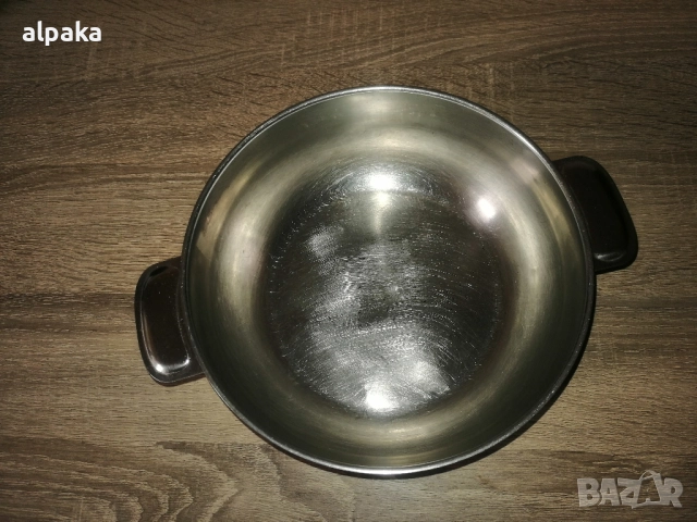 Продавам българска купа с дръжки на хром силистра, снимка 2 - Съдове за готвене - 52153284