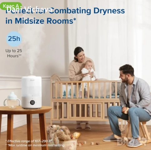 Овлажнител LEVOIT Classic 160 Top-Fill Ultrasonic Cool Mist Humidifier, снимка 9 - Овлажнители и пречистватели за въздух - 52743907