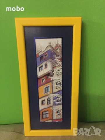 Картина „ Къщата на Хундертвасер - Виена “ , снимка 4 - Картини - 52232272