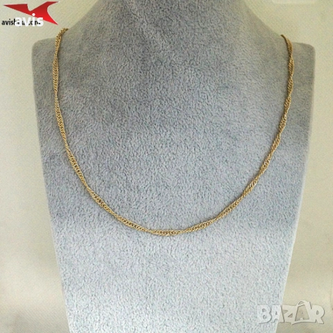 Синджир с 14К златно покритие 254592, снимка 4 - Колиета, медальони, синджири - 53942472