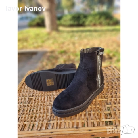 Дамски боти от велур в два различни цвята-НИСКА ЦЕНА - ВИСОКА КАЧЕСТВО, снимка 2 - Дамски боти - 51642049