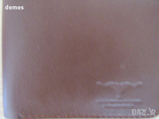 Портфейл от естествена кожа-кафяв, нов, Монголия, снимка 4 - Портфейли, портмонета - 35108940