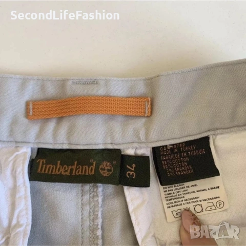 Мъжки винтидж панталон Timberland размер 34, сив, снимка 3 - Панталони - 53117731