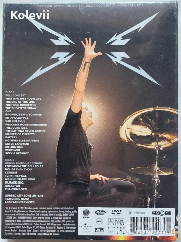 2 DVD Metallica Quebec magnetic , снимка 2 - DVD дискове - 54068040