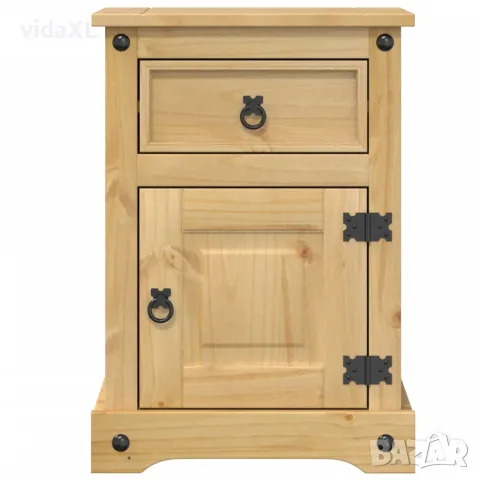 vidaXL Нощно шкафче Corona, 45x35x64 см, бор масив, снимка 4 - Шкафове - 56147402