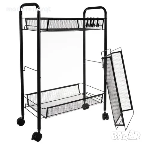 Мобилна кухненска метална етажерка 3 реда, снимка 7 - Органайзери - 49862143