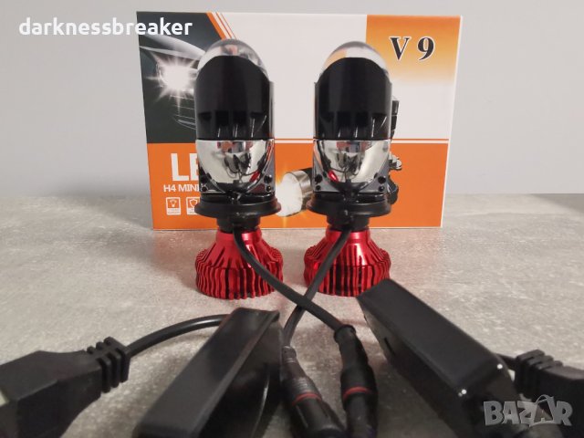 LED мини проектори H4 за основни фарове с лупа, снимка 2 - Аксесоари и консумативи - 38731731