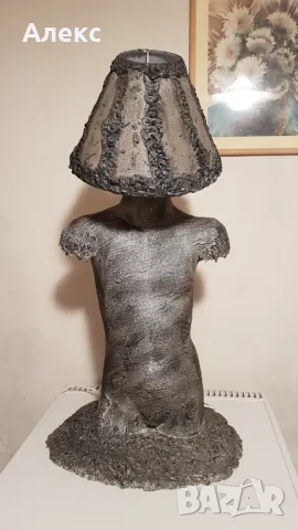 Авторска лампа, лампион– Масивна, 80см!, снимка 7 - Настолни лампи - 48422650