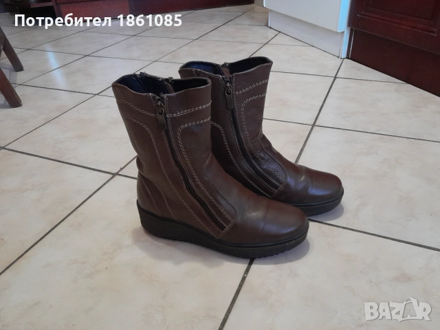 Български дамски боти от естествена кожа