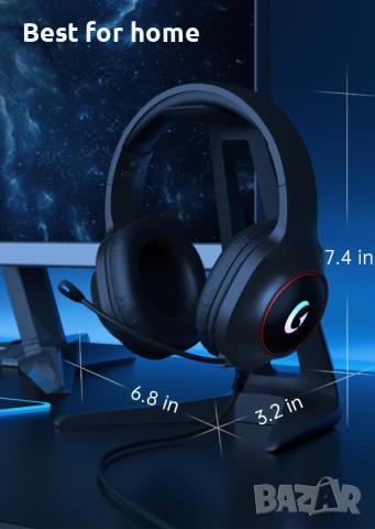 Syndesmos CM7002 геймърски слушалки за PS5, PS4, PC, Mac, Switch, Xbox Series, снимка 9 - Слушалки и портативни колонки - 54147450