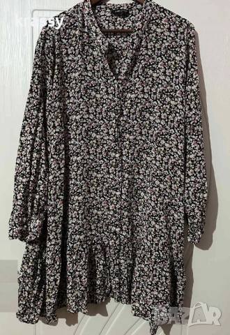 Страхотна голяма дамска рокля/туника тип риза на цветя (размер 2ХЛ)