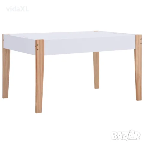 vidaXL Детска маса със столчета за рисуване, 3 части, черно и бяло, снимка 5 - Мебели за детската стая - 56146535