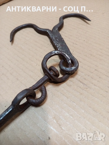 Соц Стар Ръчно Кован Ченгел За Дране На Животни 0.480кг. НОМЕР 779., снимка 7 - Антикварни и старинни предмети - 53878940
