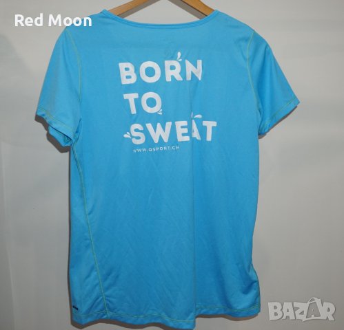 Дамска Спортна Тениска Salomon Born To Sweat Размер L, снимка 4 - Тениски - 42193508
