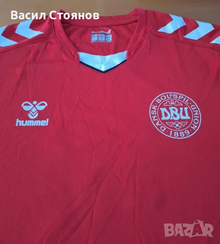 Дания / Danmark - Hummel 2024 T-Shirt - Размер L, снимка 2 - Фен артикули - 55274890
